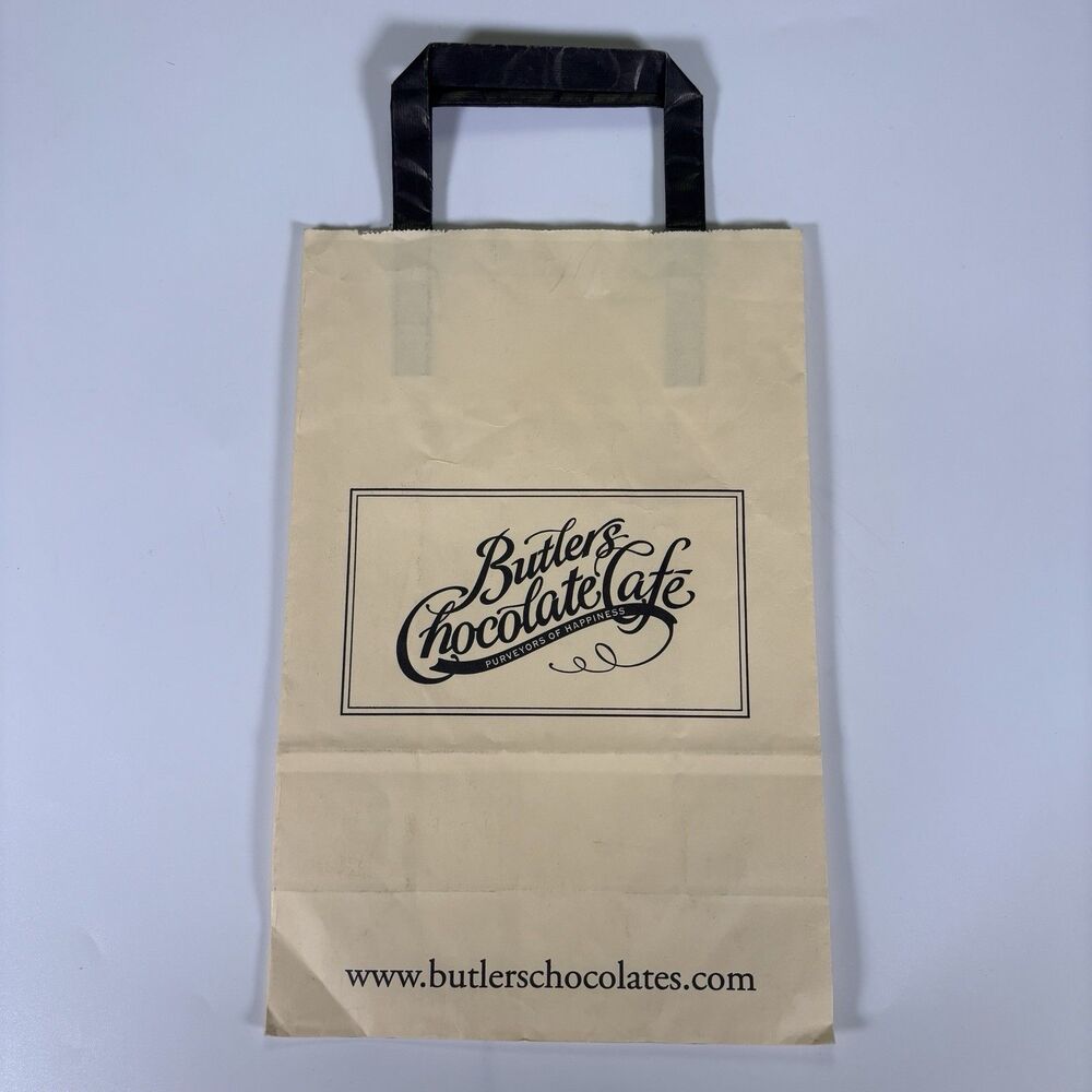 Vintage Butlers Chocolate Cafe Paper Shopping Bag Irish Ireland Butler’s
